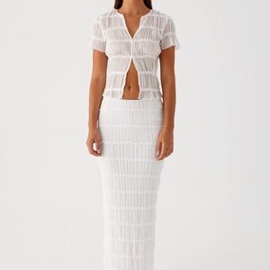 Peppermayo White Textured Skirt New with Tags